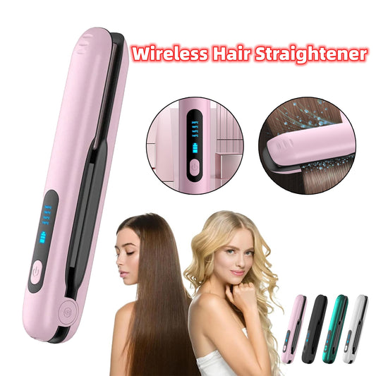 Affordable Wireless Hair Straightener Flat Iron Mini 2 IN 1 Roller 