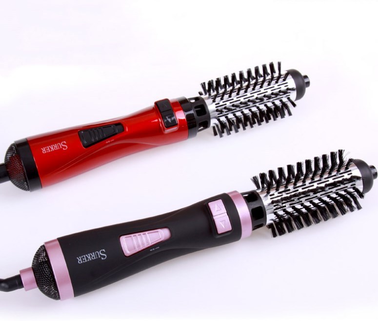 Hair dryer straightener Rotary Brush Machine 2 in 1 Multifunction Hair Curler Curling Iron Wand Styling Tools