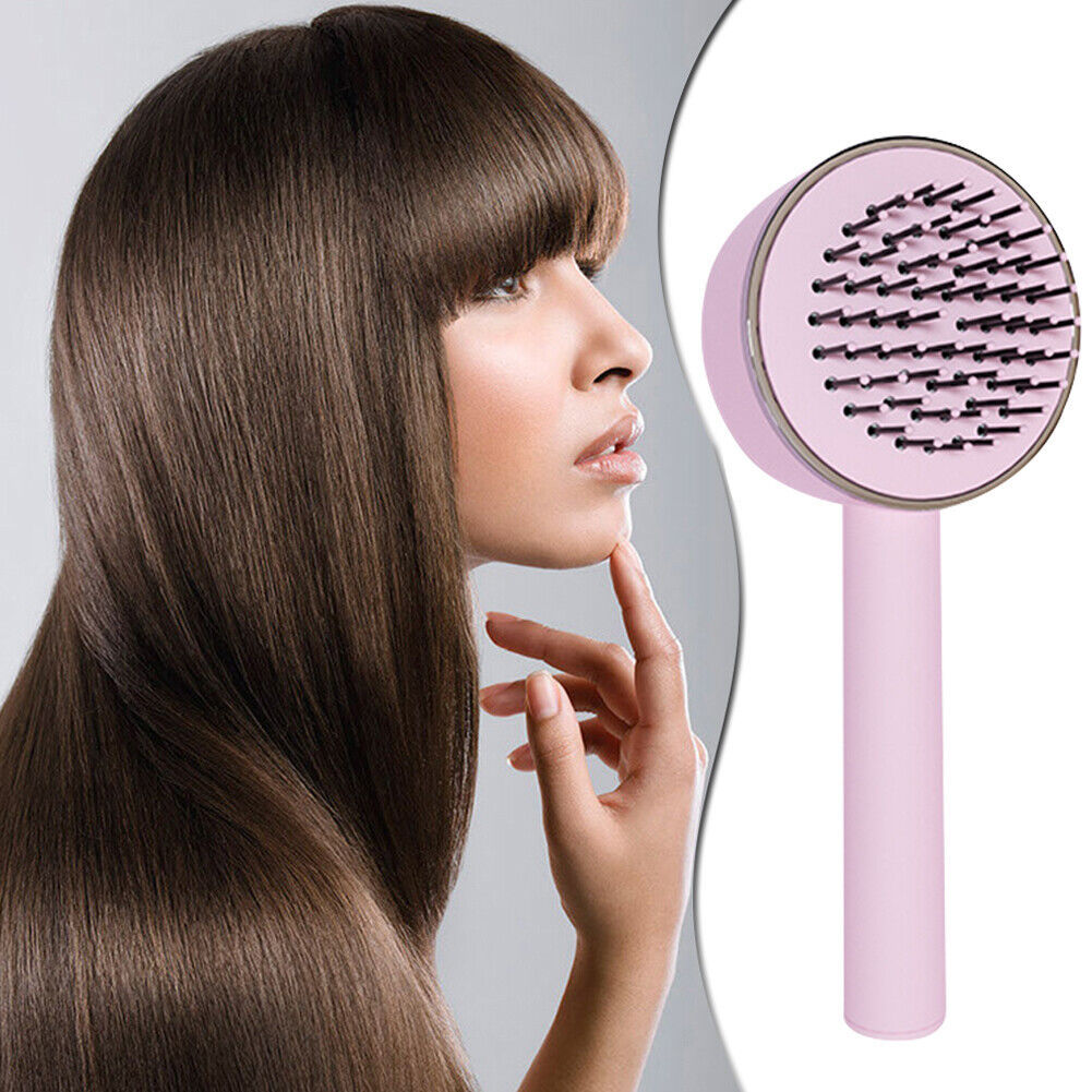 3D Air Cushion Massager Brush with Retractable Bristles Self Cleaning Hair Brush