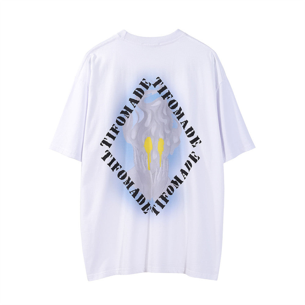 Flame Abstract Printing T-shirt Men