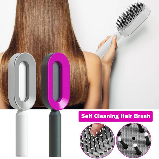 self cleaning hair brush